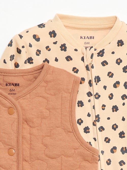 Ensemble dors-bien + gilet matelassé - Kiabi