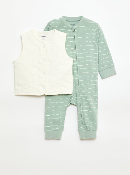 Ensemble dors-bien + gilet matelassé - Kiabi