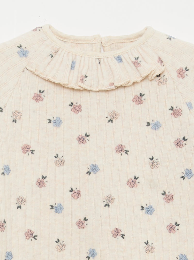 Ensemble en maille duveteuse - 2 pièces Beige - Kiabi