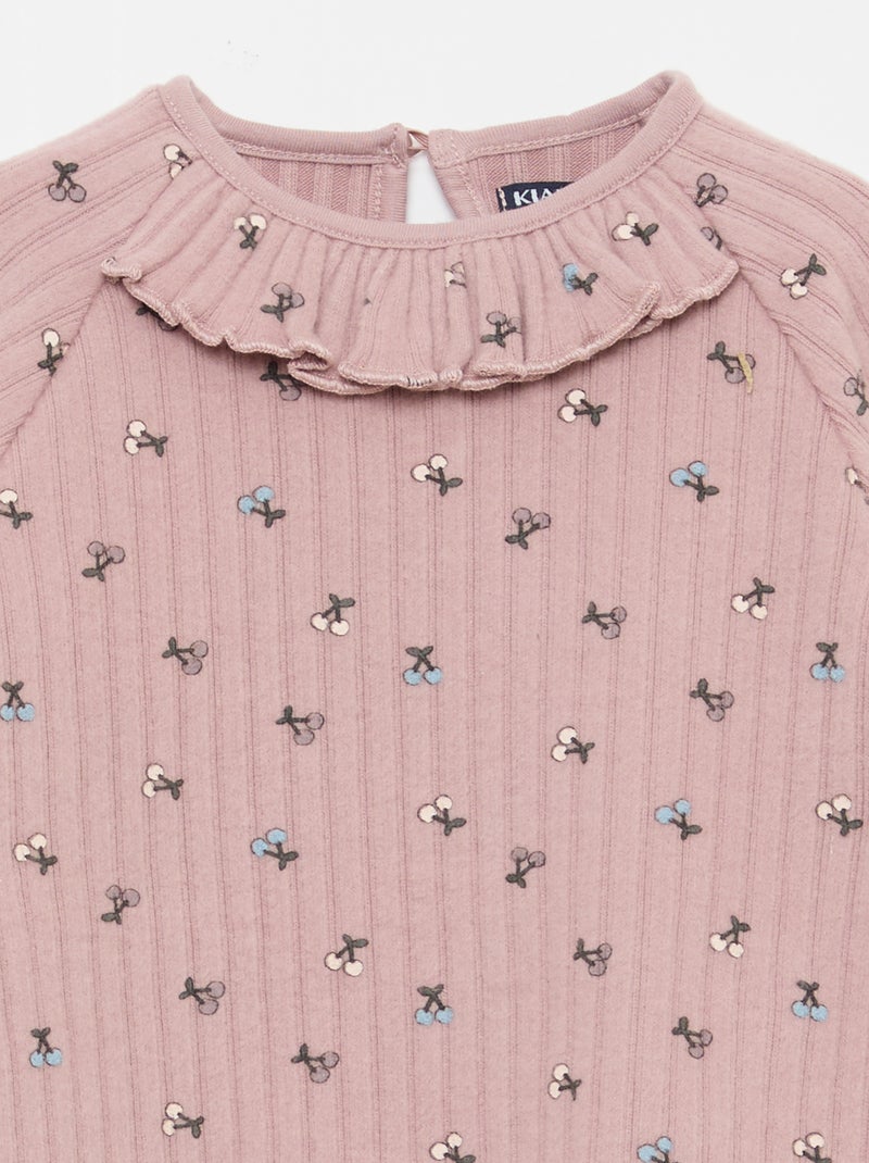 Ensemble en maille duveteuse - 2 pièces Rose - Kiabi