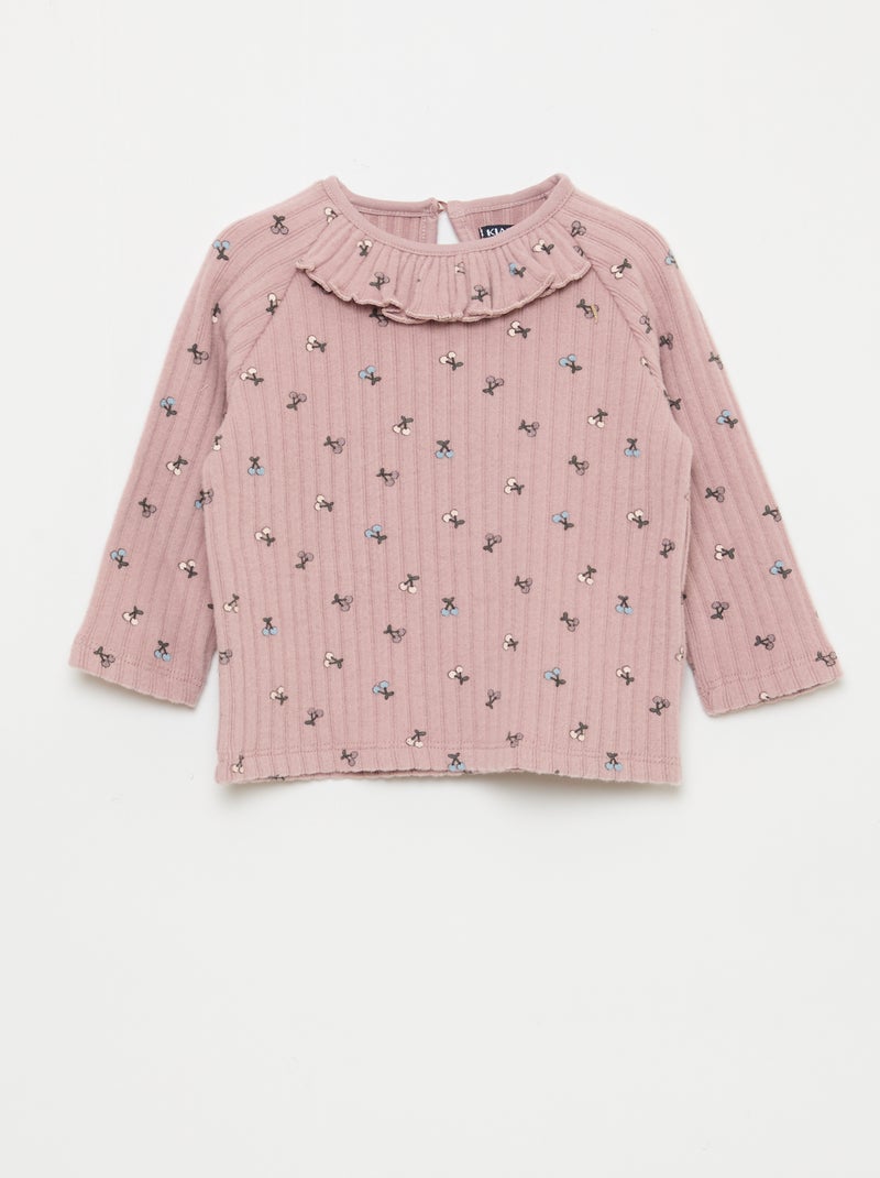 Ensemble en maille duveteuse - 2 pièces Rose - Kiabi