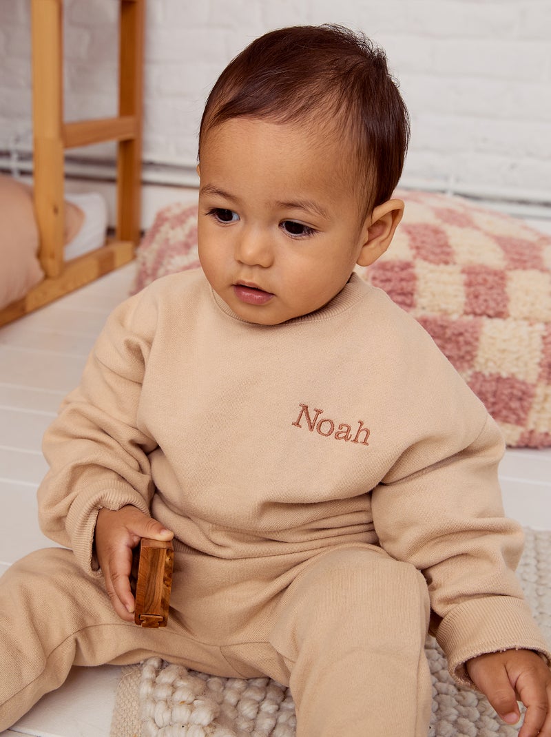 Ensemble en molleton sweat + pantalon - 2 pièces Beige - Kiabi