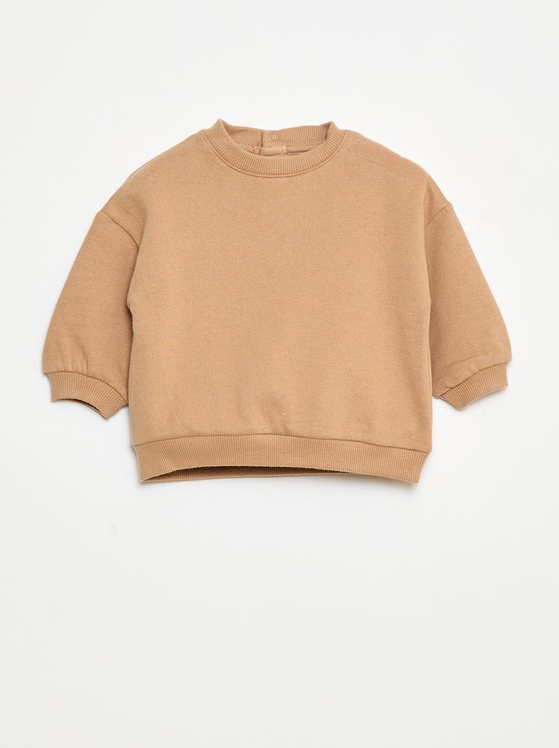 Ensemble en molleton sweat + pantalon - 2 pièces Marron - Kiabi