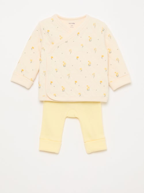 Ensemble gilet cache-cœur + legging - 2 pièces - Kiabi