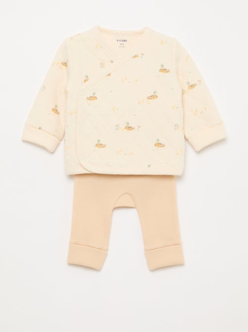 Ensemble gilet cache-cœur + legging - 2 pièces - Kiabi