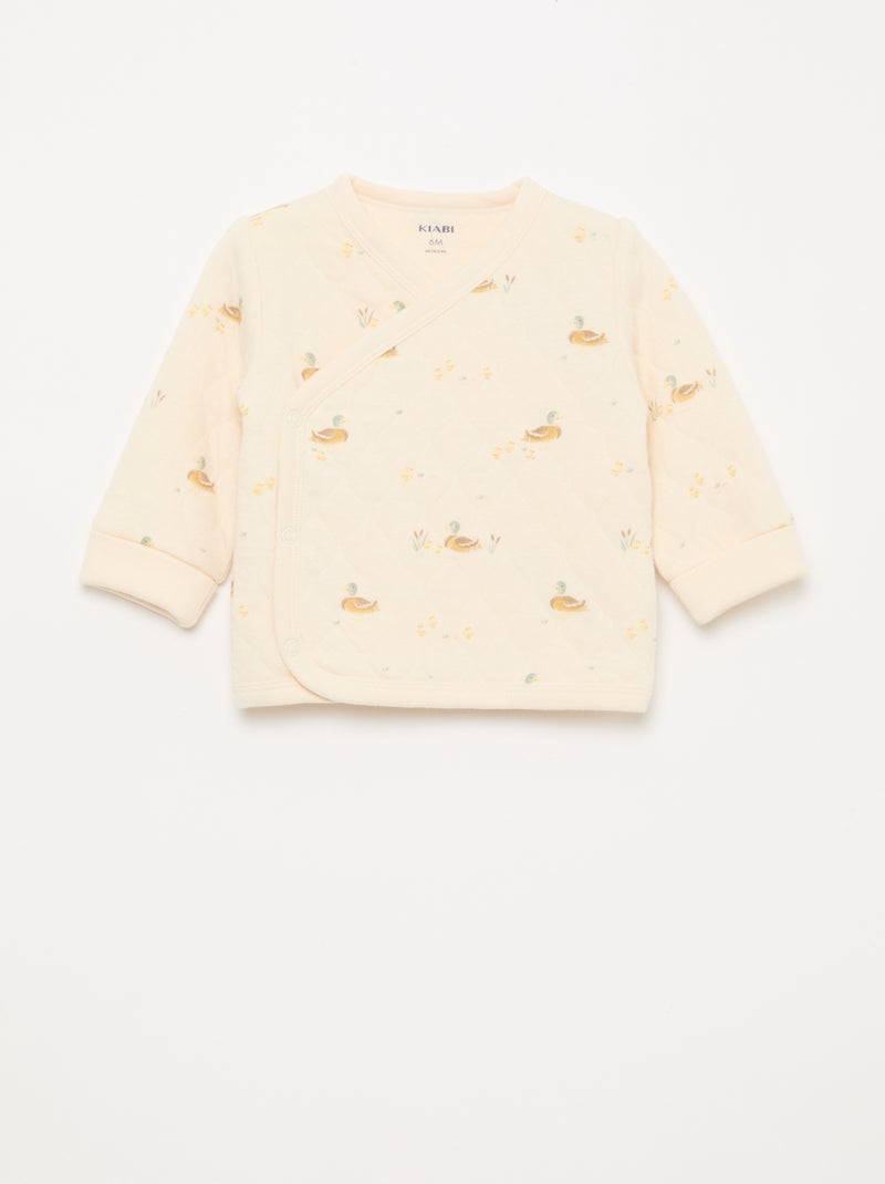 Ensemble gilet cache-cœur + legging - 2 pièces Blanc - Kiabi