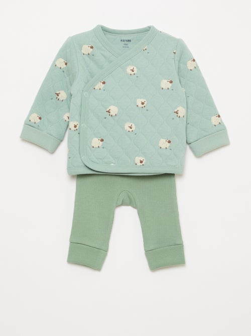 Ensemble gilet cache-cœur + legging - 2 pièces - Kiabi