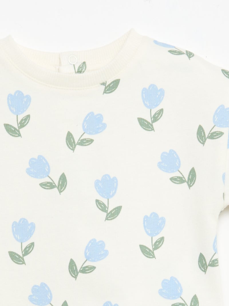 Ensemble imprimé 2 pièces short + T-shirt Blanc - Kiabi