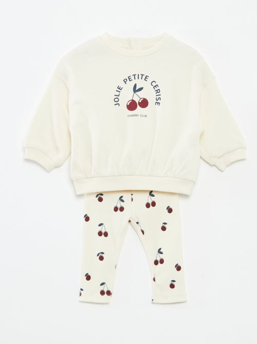 Ensemble jogging en molleton sweat + legging - 2 pièces - Kiabi