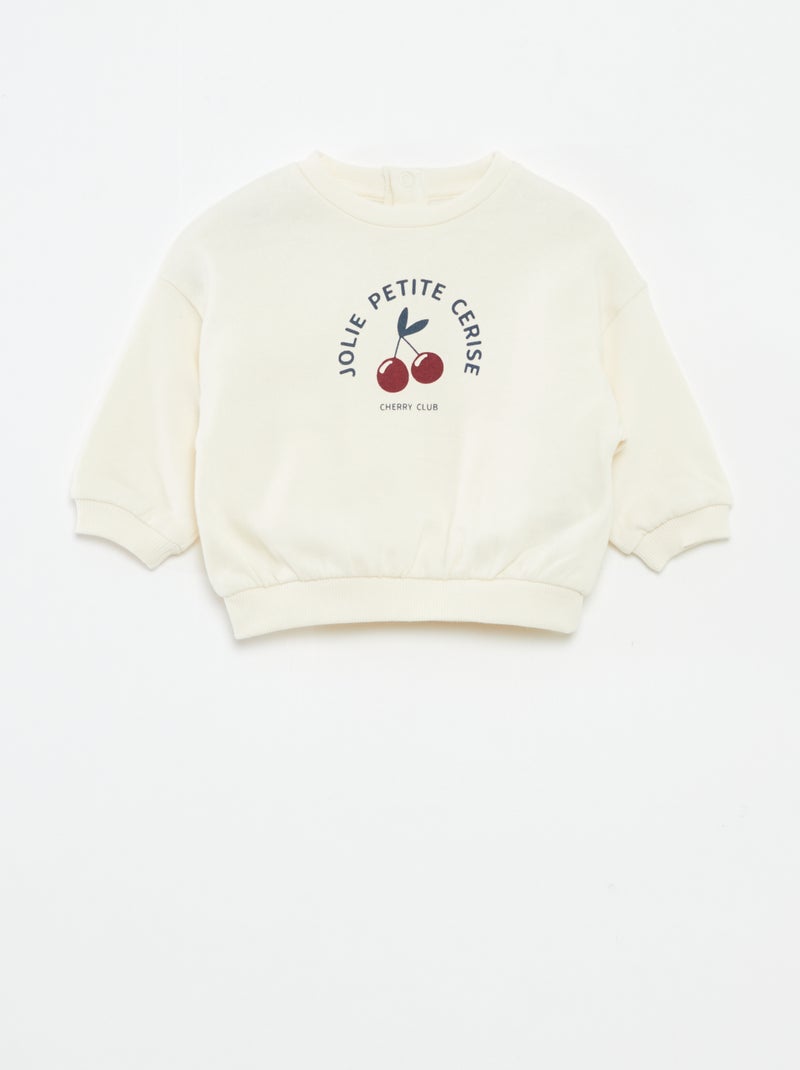 Ensemble jogging en molleton sweat + legging - 2 pièces Blanc - Kiabi