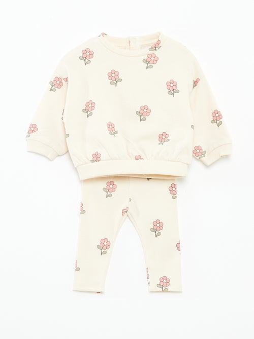 Ensemble jogging en molleton sweat + legging - 2 pièces - Kiabi