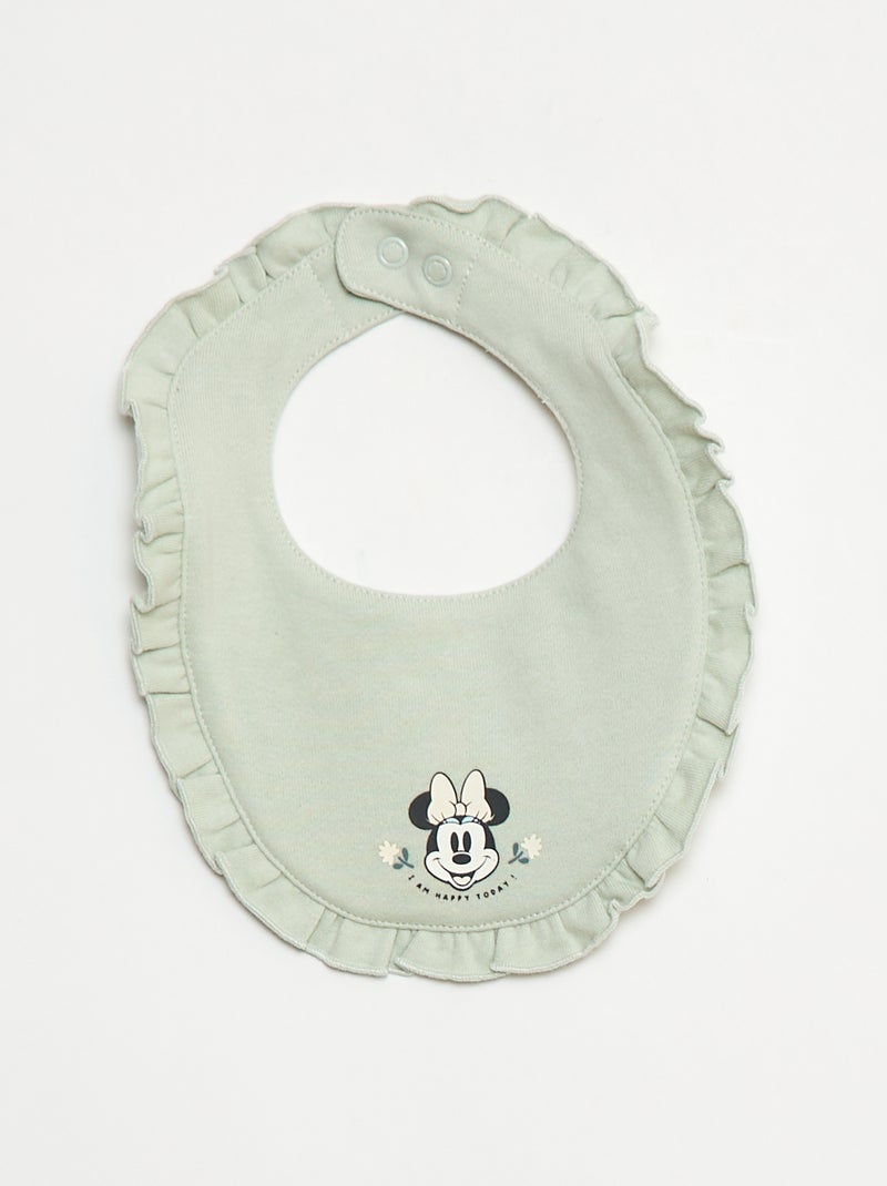 Ensemble jogging sweat + pantalon + bavoir 'Disney' 'Minnie' - 3 pièces Vert - Kiabi