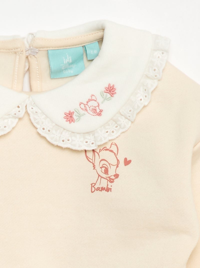 Ensemble jogging sweat + pantalon + bavoir 'Marie' 'Disney' - 3 pièces Rose - Kiabi