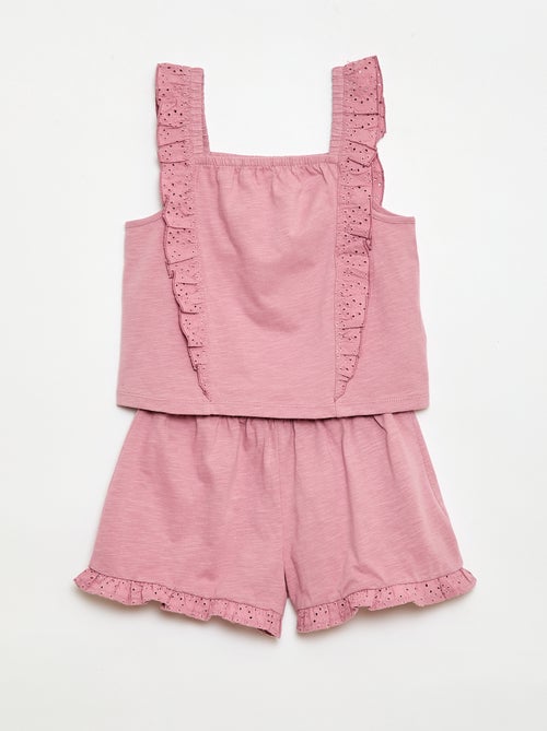 Ensemble léger débardeur + short - 2 pièces - Kiabi