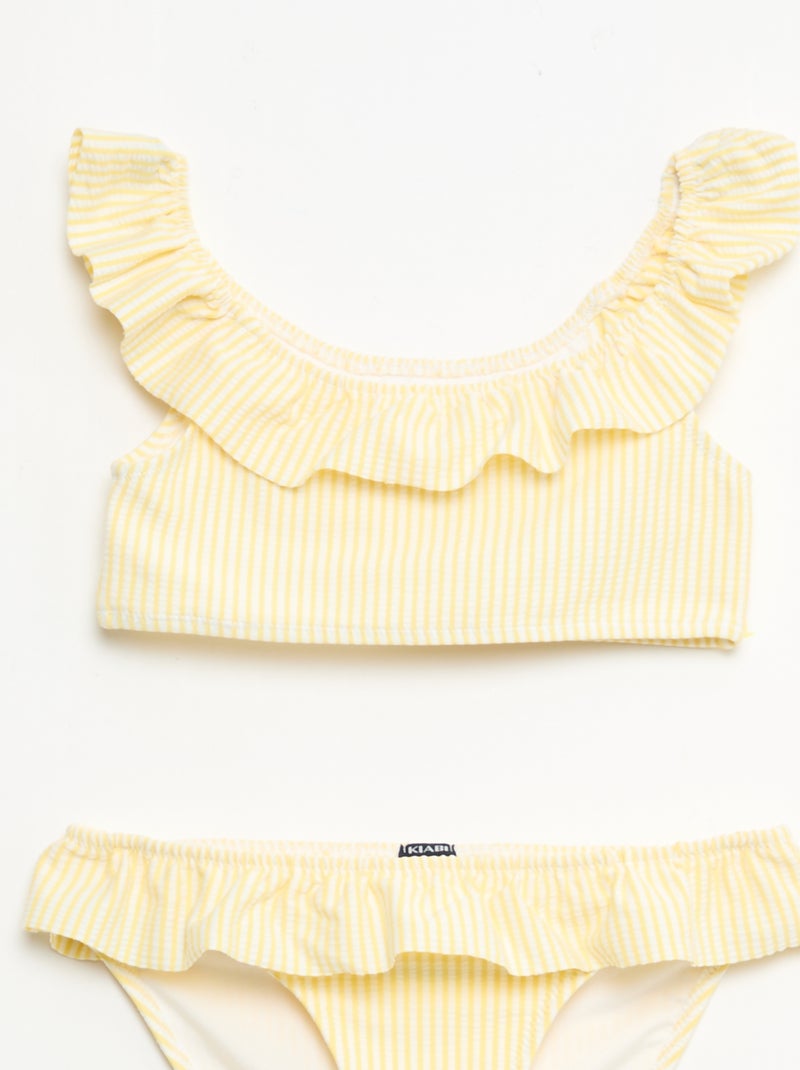 Ensemble maillot haut + culotte - 2 pièces Jaune - Kiabi