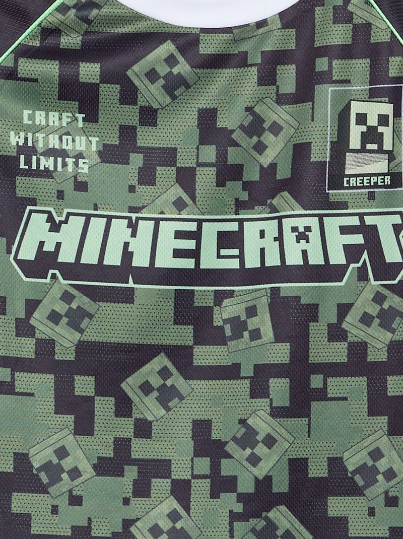 Ensemble 'Minecraft' Bermuda + T-shirt Noir - Kiabi