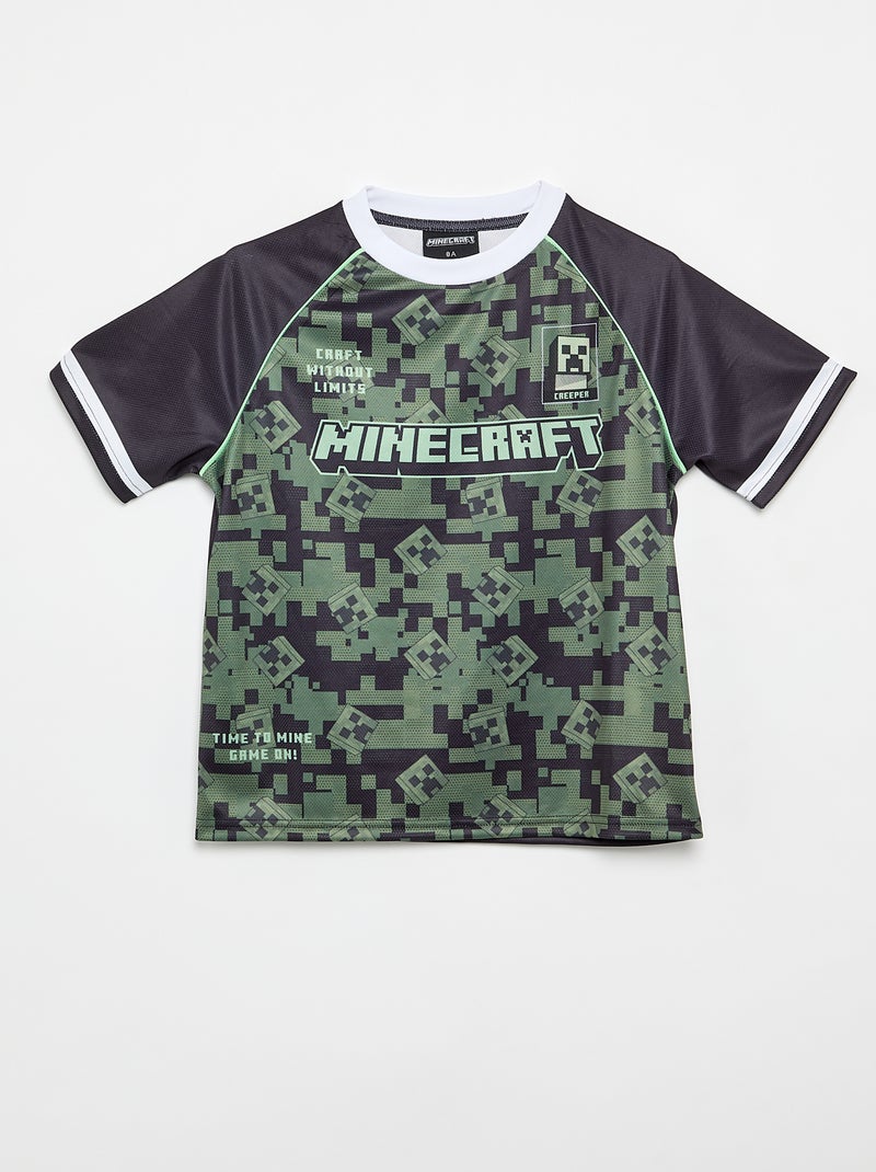 Ensemble 'Minecraft' Bermuda + T-shirt Noir - Kiabi