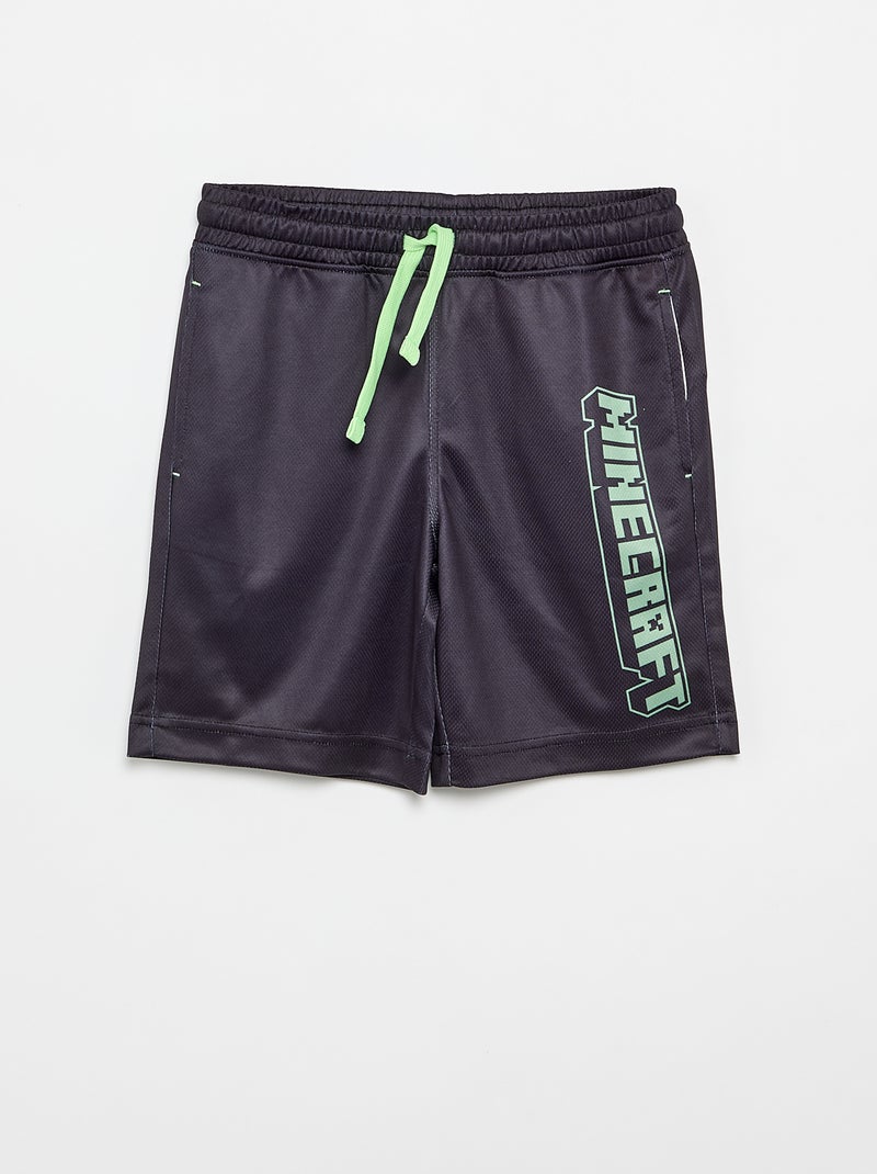 Ensemble 'Minecraft' Bermuda + T-shirt Noir - Kiabi