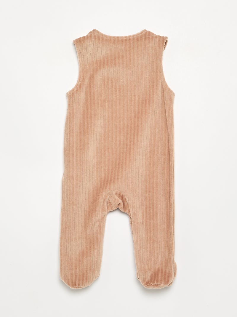 Ensemble nuit 2 pièces - Dors bien sans manches + body Beige - Kiabi