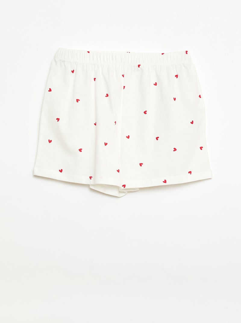 Ensemble pyjama court - 2 pièces Blanc - Kiabi