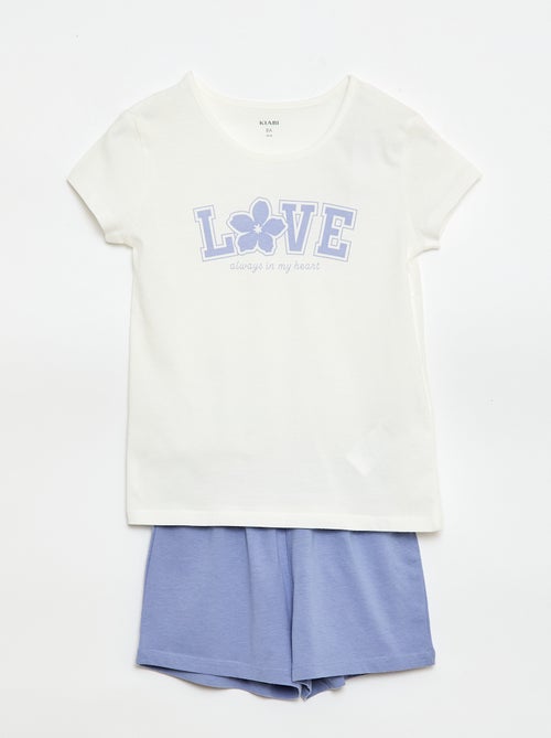 Ensemble pyjama court - 2 pièces - Kiabi