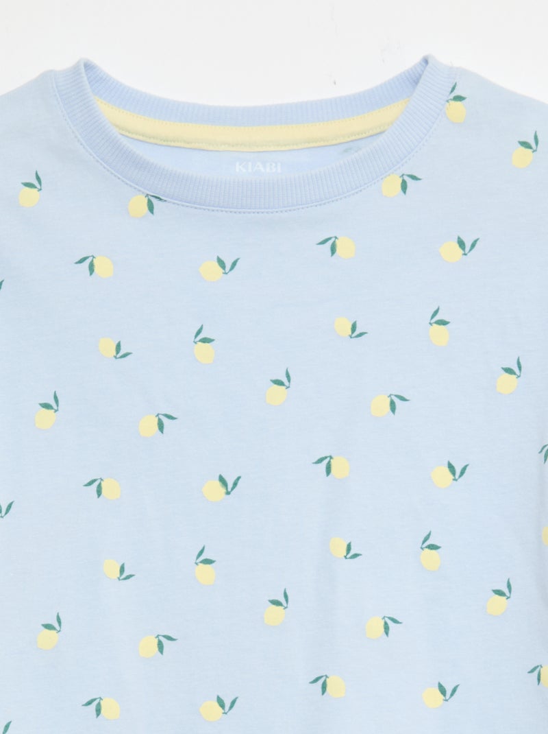 Ensemble pyjama court - 2 pièces Bleu - Kiabi