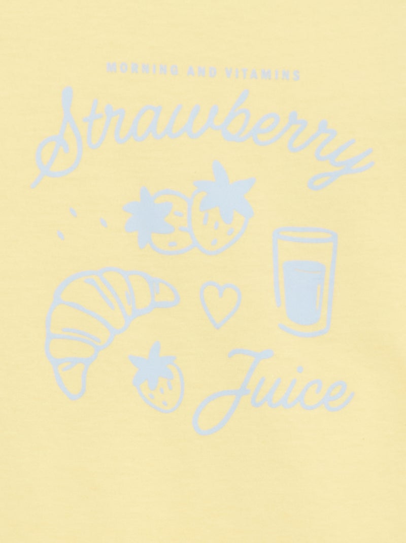 Ensemble pyjama court - 2 pièces Jaune - Kiabi