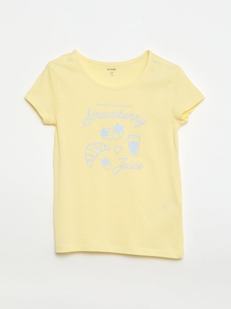 Ensemble pyjama court - 2 pièces Jaune - Kiabi