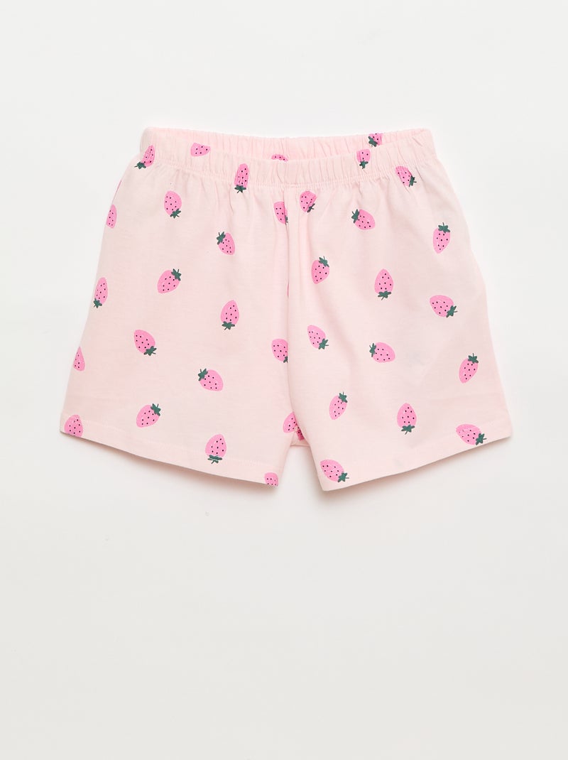 Ensemble pyjama court - 2 pièces Rose - Kiabi