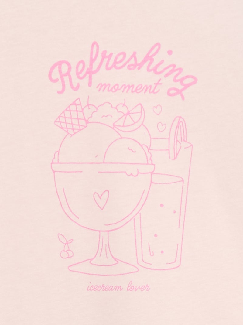 Ensemble pyjama court - 2 pièces Rose - Kiabi