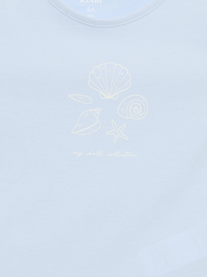 Ensemble pyjama court débardeur + short - 2 pièces Bleu - Kiabi