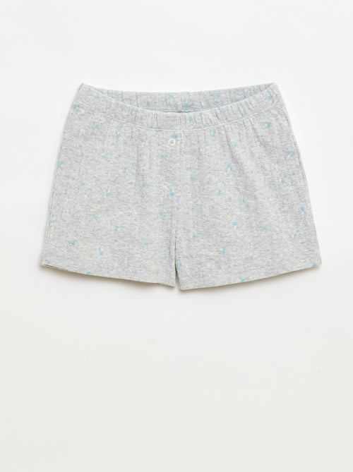 Ensemble pyjama court débardeur + short à motif - 2 pièces - Kiabi