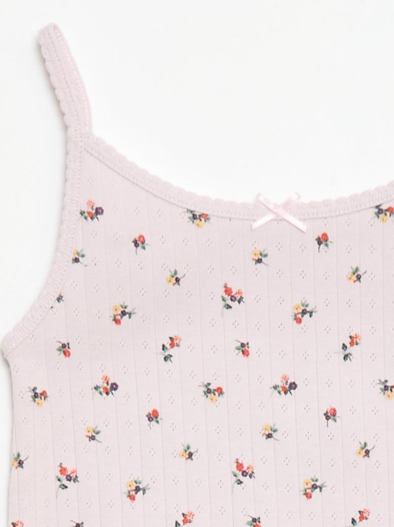 Ensemble pyjama court débardeur + short à motif - 2 pièces Violet - Kiabi