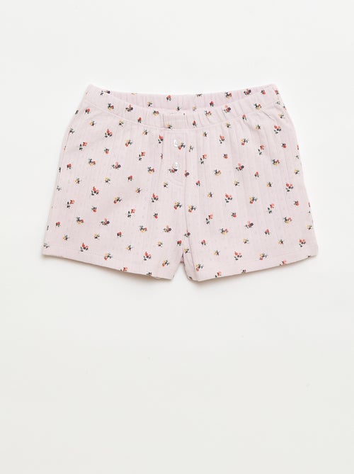 Ensemble pyjama court débardeur + short à motif - 2 pièces - Kiabi