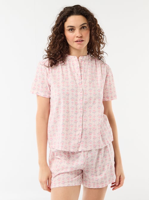 Ensemble pyjama court imprimé - 2 pièces - Kiabi