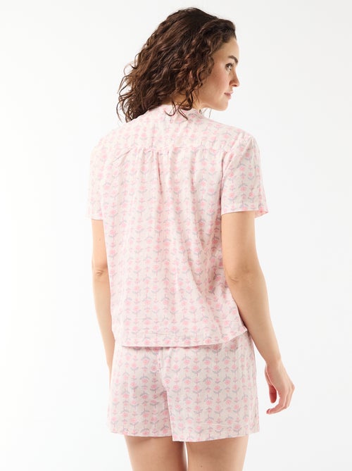Ensemble pyjama court imprimé - 2 pièces - Kiabi