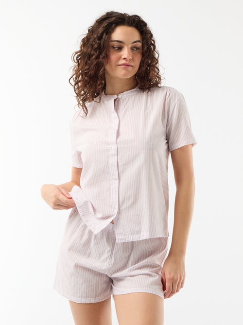 Ensemble pyjama court imprimé - 2 pièces - Kiabi