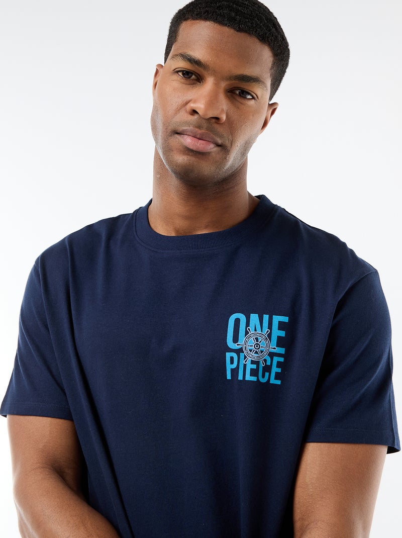 Ensemble pyjama court 'One piece' - 2 pièces Bleu - Kiabi