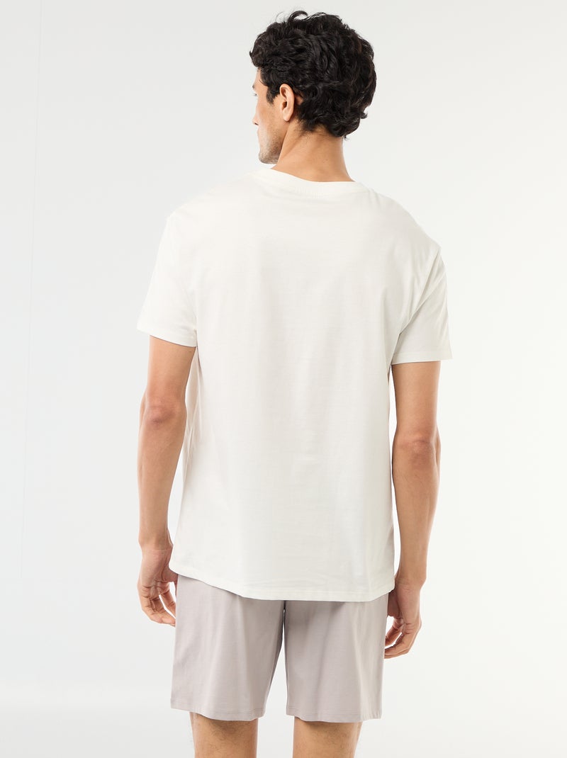 Ensemble pyjama court 'Roi Lion' - 2 pièces Blanc - Kiabi