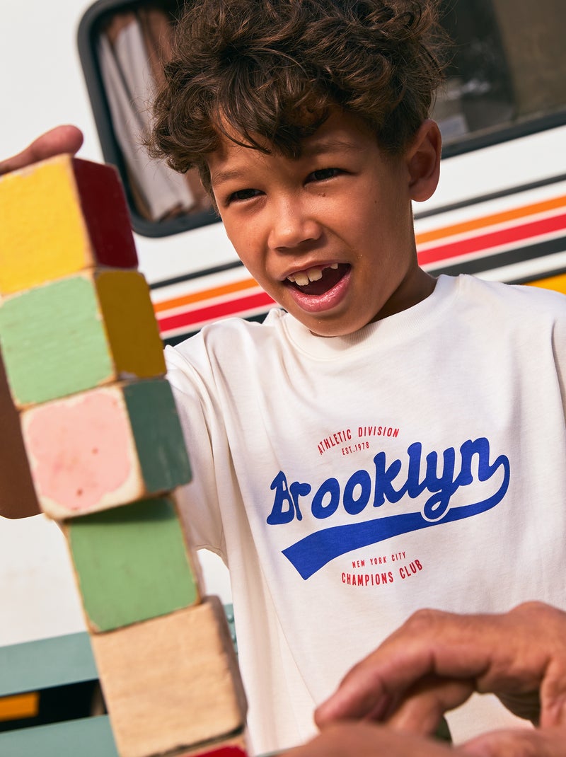 Ensemble pyjama court t-shirt + short - 2 pièces Blanc - Kiabi