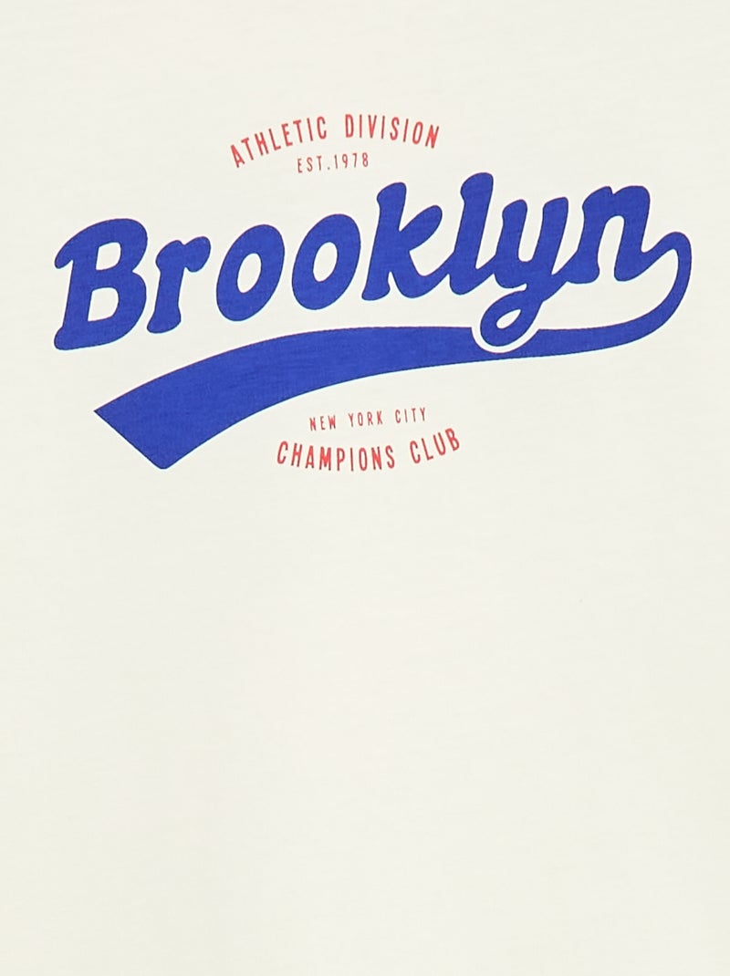 Ensemble pyjama court t-shirt + short - 2 pièces Blanc - Kiabi