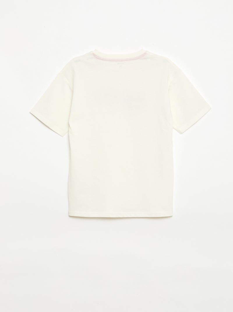 Ensemble pyjama court t-shirt + short - 2 pièces Blanc - Kiabi