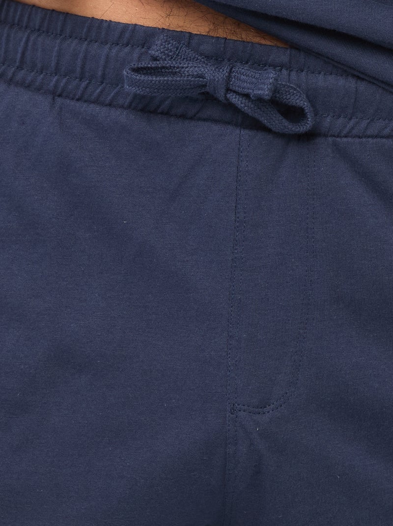 Ensemble pyjama court t-shirt + short - 2 pièces Bleu - Kiabi