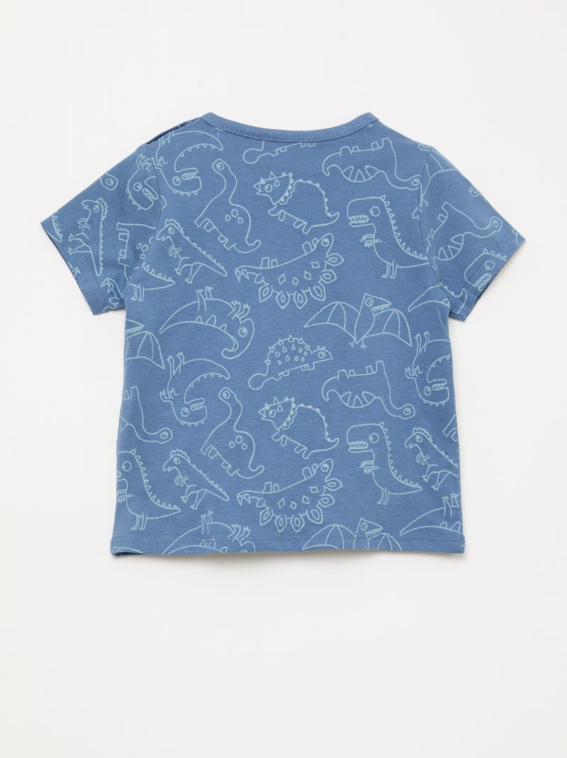 Ensemble pyjama court t-shirt + short - 2 pièces Bleu - Kiabi