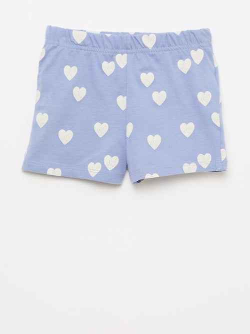 Ensemble pyjama court t-shirt + short - 2 pièces - Kiabi