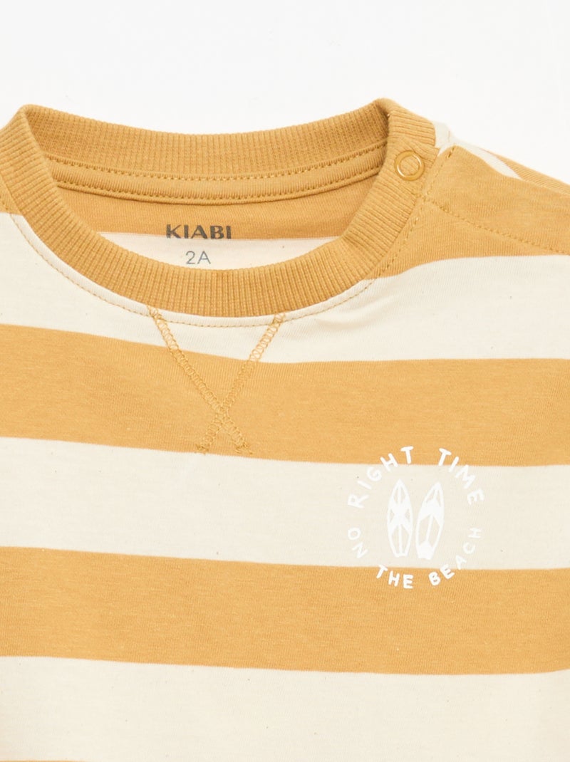 Ensemble pyjama court t-shirt + short - 2 pièces Jaune - Kiabi