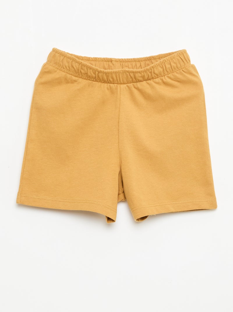 Ensemble pyjama court t-shirt + short - 2 pièces Jaune - Kiabi