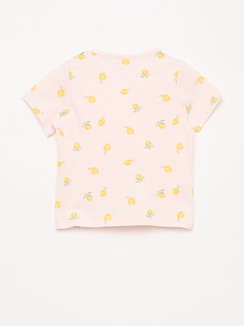 Ensemble pyjama court t-shirt + short - 2 pièces - Kiabi