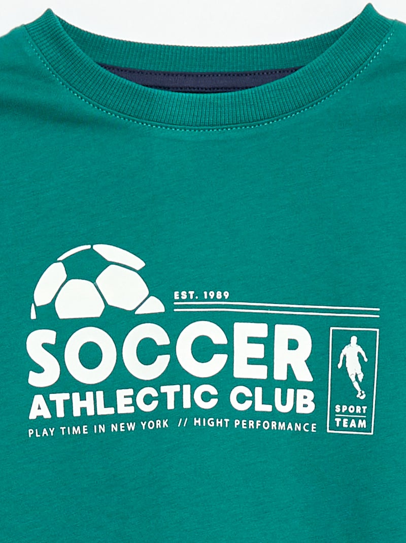 Ensemble pyjama court t-shirt + short - 2 pièces Vert - Kiabi