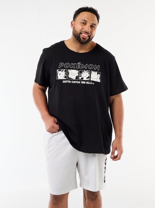 Ensemble pyjama court t-shirt + short 'Pikachu' 'Pokémon' - 2 pièces - Kiabi